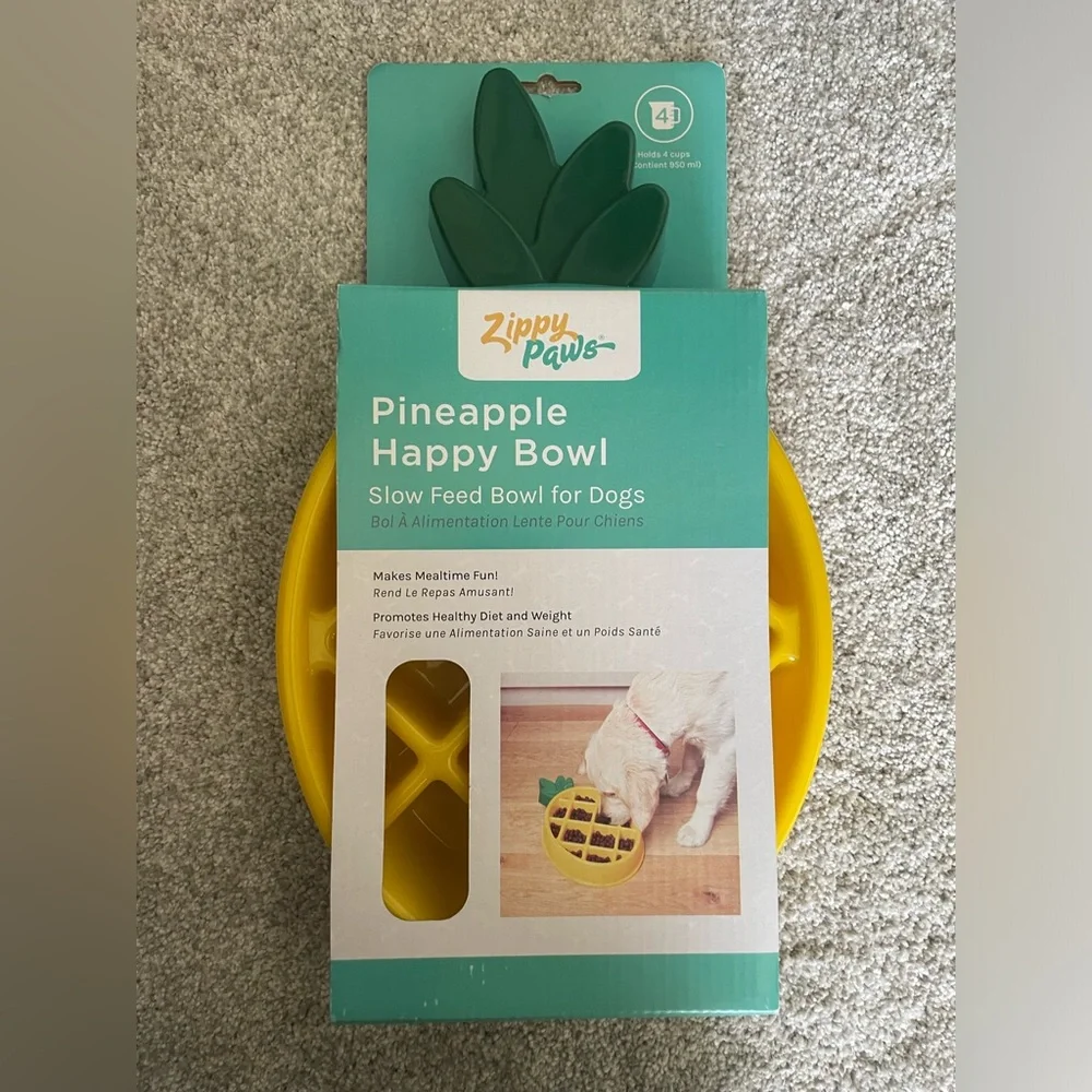Pineapple Slow Feed Pet Food Bowl
